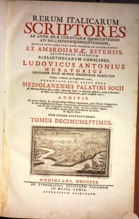 Rerum italicarum Scriptores. 17