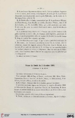 Séance du Comité du 2 décembre 1861