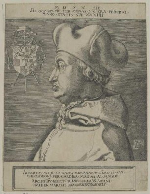 Profilbildnis des Kardinals Albrecht von Brandenburg