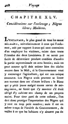 Considérations sur l'esclavage; Nègres libres; Mulâtres