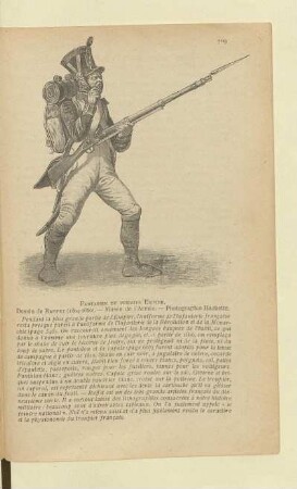 Fantassin du premier Empire. Dessin de Raffet (1804 - 1860). - Musée de l'Armée. - Photographie Hachette