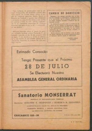 Cambio de domicilio