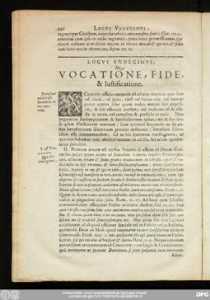 Locus Undecimus; De Vocatione, Fide & Iustificatione