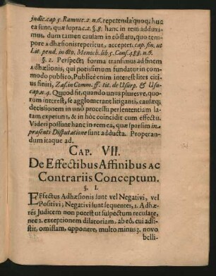 Cap. VII. De Effectibus Affinibus Ac Contrariis Conceptum.