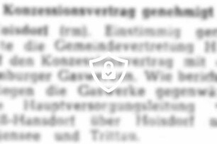 Konzessionsvertrag genehmigt