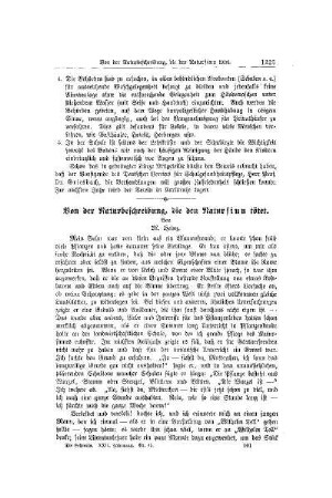 Von der Naturbeschreibung, die den Natursinn tötet