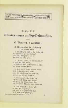 Dritter Teil. Wanderungen auf der Heimatflur