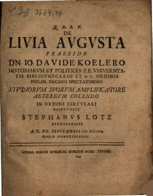 De Livia Avgvsta