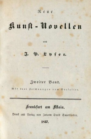 Bd. 2: Neue Kunst-Novellen
