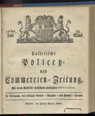 33. Stueck. 1767