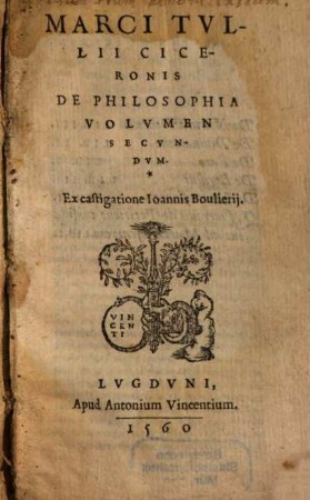Marci Tvllii Ciceronis De Philosophia, 2