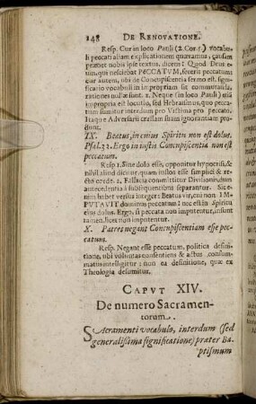 Caput XIV. De numero Sacramentorum.