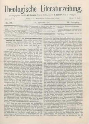 537-541 [Rezension] Baldensperger, W., Die messianisch - apokalyptischen Hoffnungen des Judentums