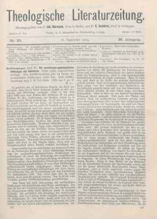 537-541 [Rezension] Baldensperger, W., Die messianisch - apokalyptischen Hoffnungen des Judentums