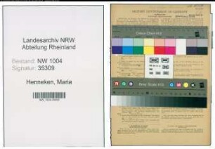 Entnazifizierung Maria Henneken , geb. 29.06.1893 ()
