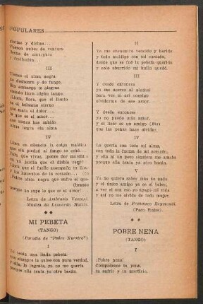 Pobre nena : (Tango)