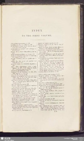 Index to the first volume