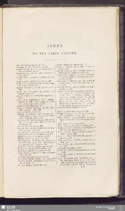 Index to the first volume