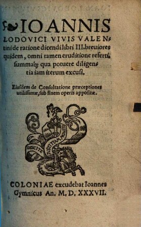 De ratione dicendi : libri tres