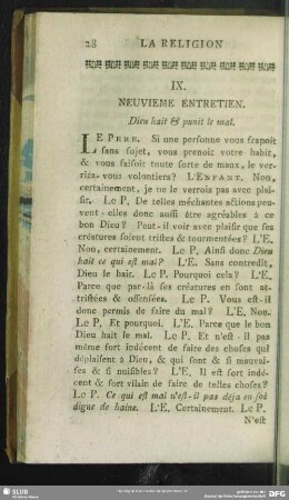 IX. Neuvieme Entretien