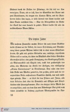 Die letzten Jahre