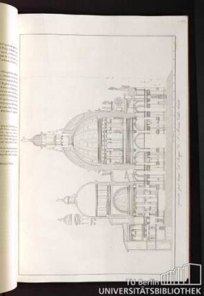 Spaccato per lungo del Tempio di S. Maria della Salute