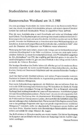 Studienfahrten mit dem Alsterverein