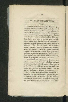 III. Pars therapeutica.