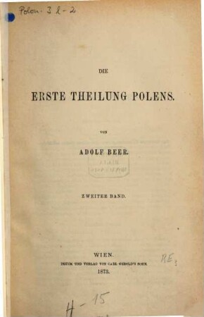 Die erste Theilung Polens, 2