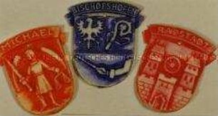 WHW-Abzeichen, Städtewappen, Straßensammlung im Gau Salzburg vom Januar 1942