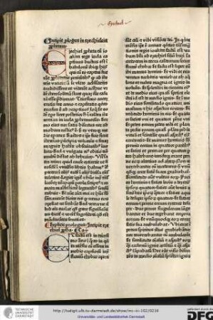 Explicit prologus. Incipit Ezechiel propheta, capitulum i.