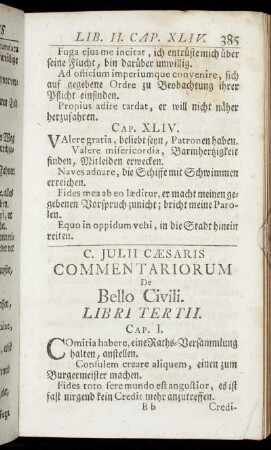 Libri Tertii. /Cap.I. - Cap.CXII.