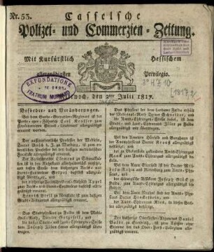 Nr. 53, Mittwoch, den 2ten Julii 1817