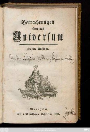Betrachtungen über das Universum