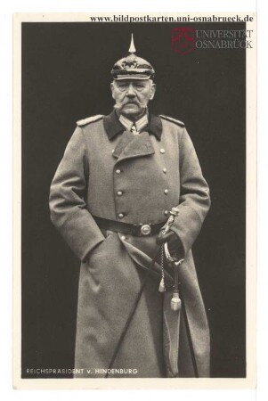 Reichspräsident v. Hindenburg