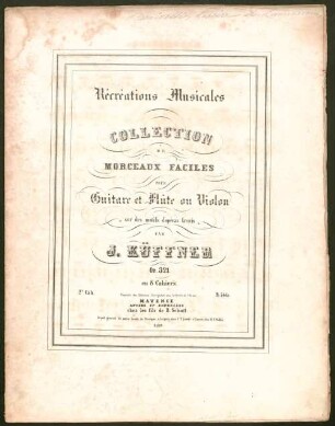 Récréations musicales : collection de morceaux faciles pour guitare et flûte ou violon : sur des motifs d'opéras favoris : op. 321, 2.e Cah.. Lucia di Lammermoor