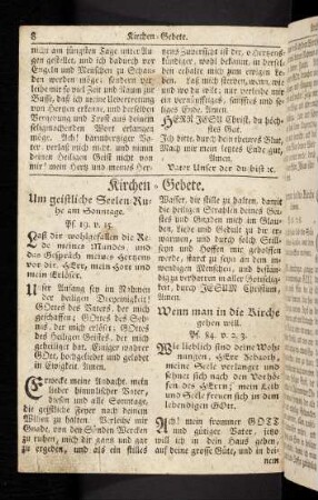 8-17, Kirchen-Gebete