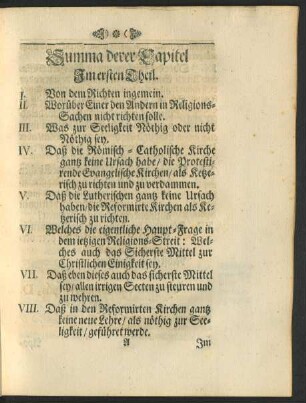 Summa derer Capitel