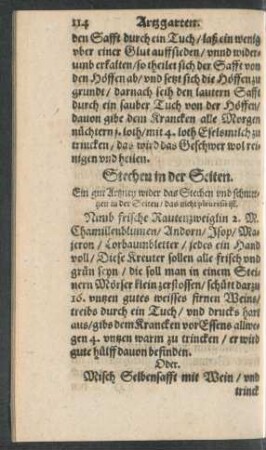 Stechen in der Seiten.