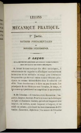 Lecons Mécanique PratiqueI. Lecon.