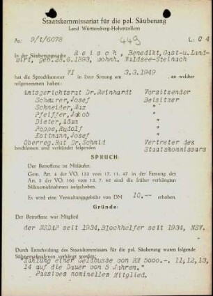 Reisch, Benedikt