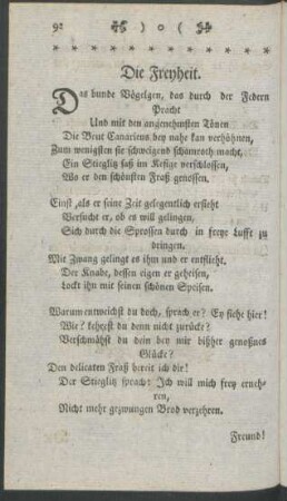 Die Freyheit