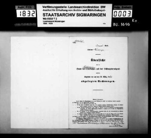 Übersicht über den Stand des katholischen Ortskirchen- und Stiftungsvermögens