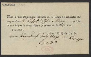 Brief an B. Schott's Söhne : 1829