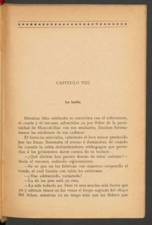 Capítulo VIII - La huída