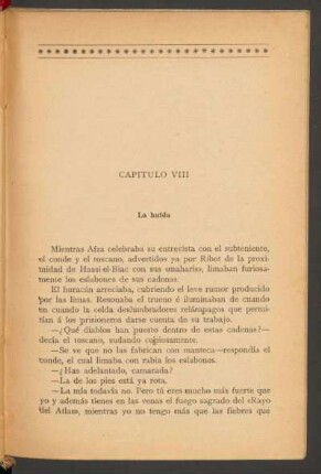 Capítulo VIII - La huída