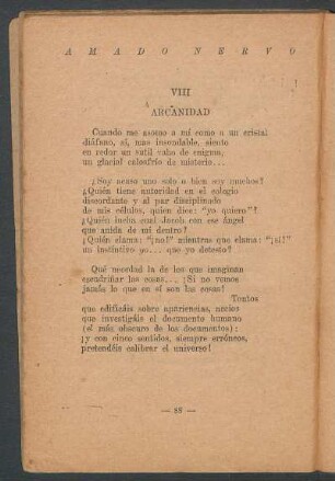VIII - Arcanidad