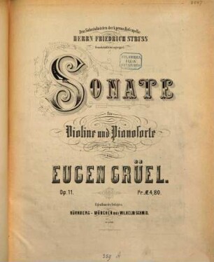 Sonate für Violine & Pianoforte : op. 11