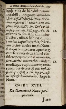 Caput XVIII. De Donatione Nutu perficienda.
