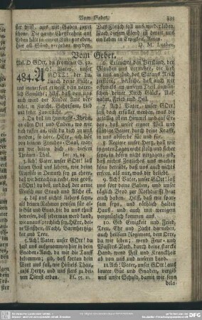 Nr. 484 ff. Vom Gebet